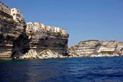 Town of Bonifacio located on a limestone plateau