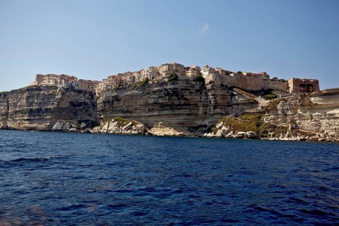 Town of Bonifacio located on a limestone plateau