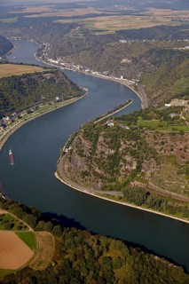 Lorelei rock on the river Rhine