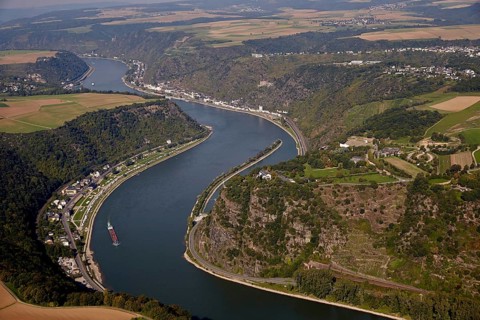 Lorelei rock on the river Rhine