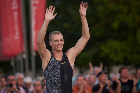 World Champion in pole vault Sam Kendricks
