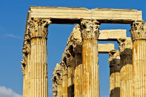 View of the columns of the Temple of Olympian Zeus