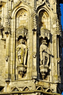 Facade figures on Stadthuis or town hall