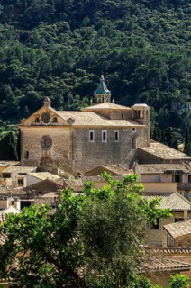 Townscape with the Charterhouse or the Royal Carthusian Monastery of Valldemossa