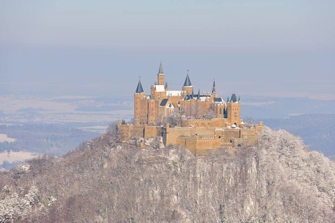 Burg Hohenzollern Castle in winter