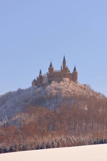 Burg Hohenzollern Castle in winter
