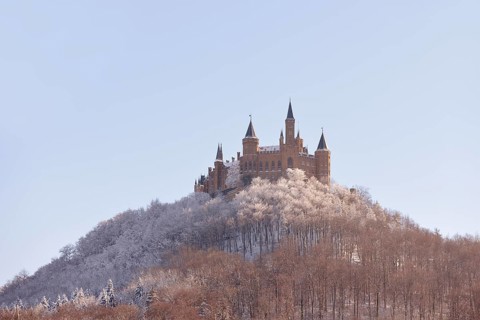 Burg Hohenzollern Castle in winter