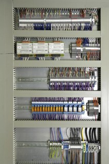 Control cabinet on the inside