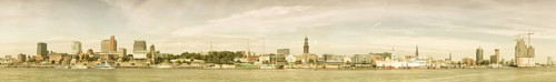 Panoramic view of the Landing Bridges or Landing Piers