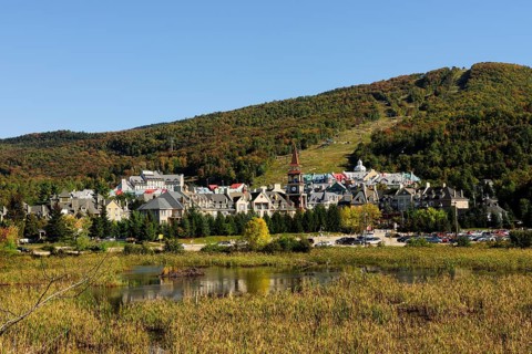Town of Mont-Tremblant in autumn