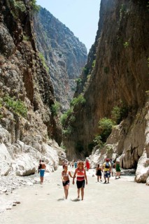 Tourists in the Saklikent Gorge