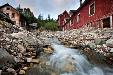Stream flowing through the abandoned Kennicott copper mines
