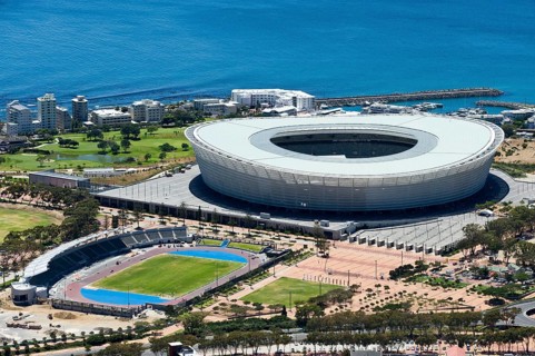 Renovated old and New Cape Town Stadium