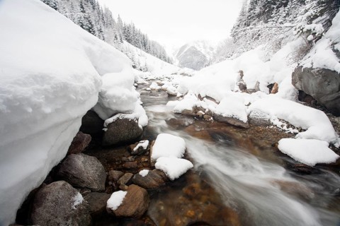 Malfonbach creek in winter