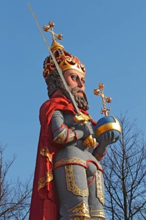 Historical Roland statue in the market square