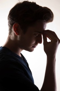 Pensive young man