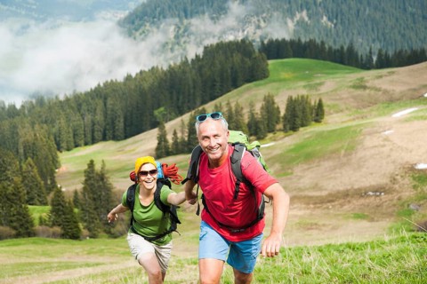 Couple hiking