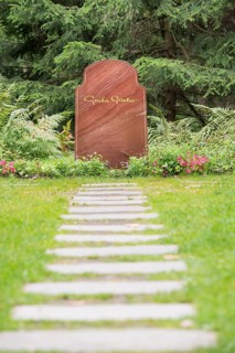 Grave stone of famous movie star Greta Garbo at Skogskyrkogarden