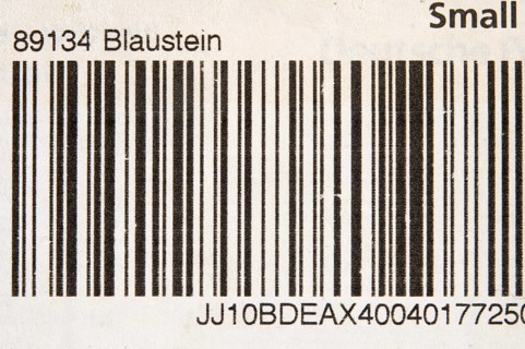 DHL parcel sticker with a bar code