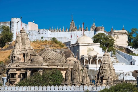 Temple complex on the holy mountain of Shatrunjaya