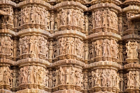 Relief with depictions of gods and men