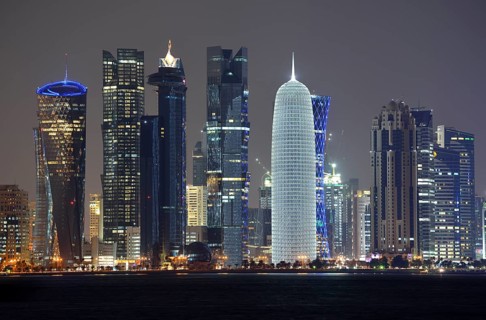 Skyline of Doha with Al Bidda Tower