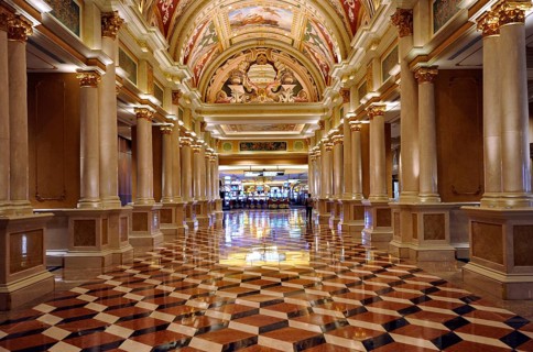 Hallway in front of a casino