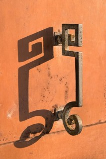 Iron door handle