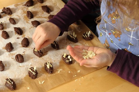 Baking Christmas cookies