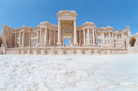 The ruins of the ancient city of Palmyra