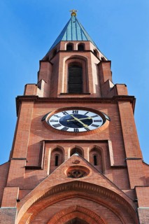 Church tower with clock