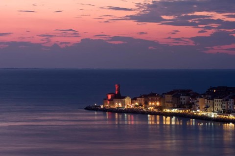 Piran at dusk