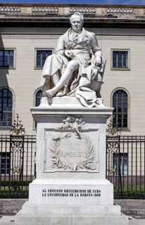 Statue of Alexander von Humboldt in front of the Humboldt University