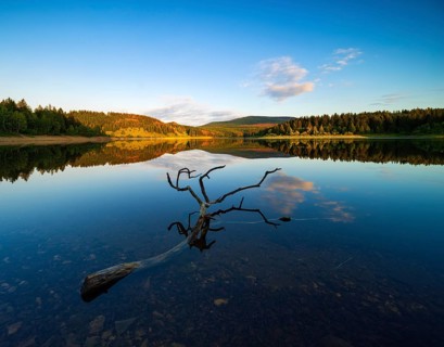 Evening atmosphere at the Ecker Dam