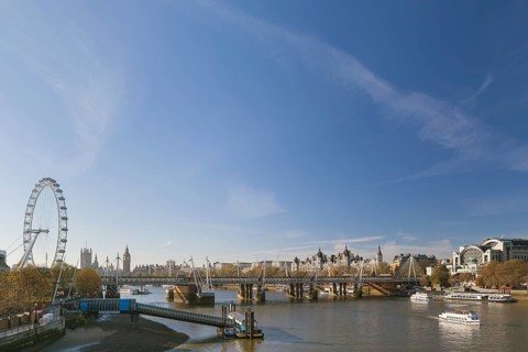 Hungerford Bridge across the River Thames
