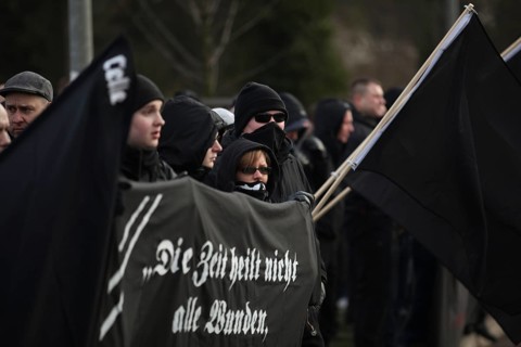 Neo-Nazi march to commemorate the anniversary of the bombing of Magdeburg during the 2nd World War