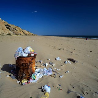 Pollution on the beach