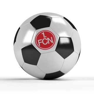Football with the logo of 1. FC Nuremberg
