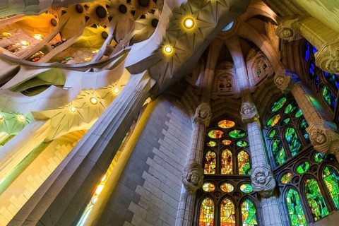 Interior of the Sagrada Família