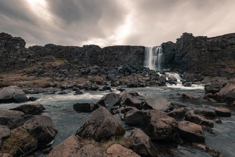 Öxará river in the Thingvellir National Park