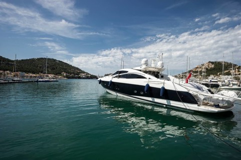 Luxury yachts in the harbour