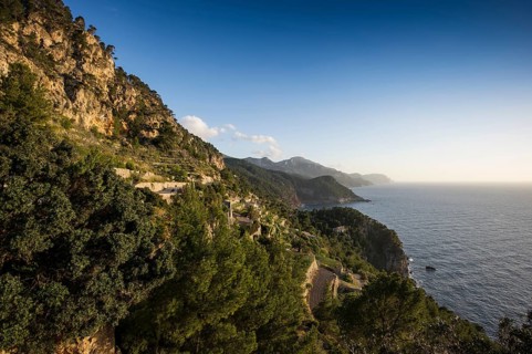 Coastal landscape with mountains