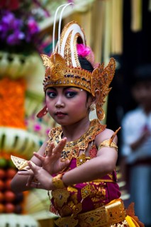 Girl during a Barong dance