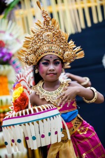 Girl during a Barong dance