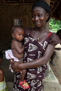 Mother holding a child