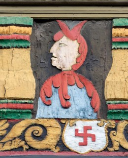Decorations on a half-timbered house