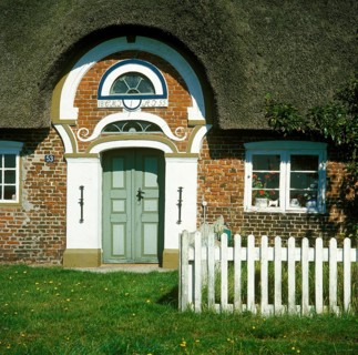 Country house with thatched roof