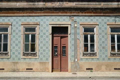 House with a typical tiled facade