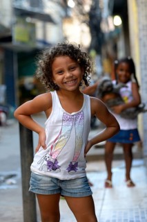 Girl in a slum or favela