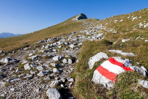 Hiking mark on Kalbling Mountain